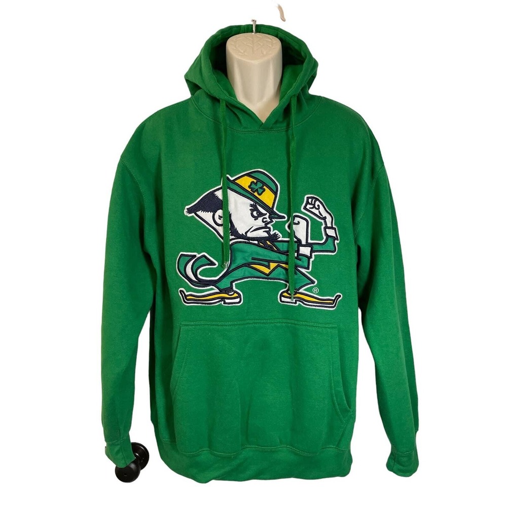 Notre Dame Fighting‎ Irish Classic Hoodie Sweatshirt, Large, Green, Great Logo